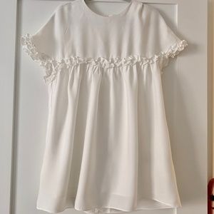 ZARA Trafaluc collection white dress with ruffles/ Size S